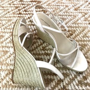 Ann Taylor Espadrilles with beige canvas accent